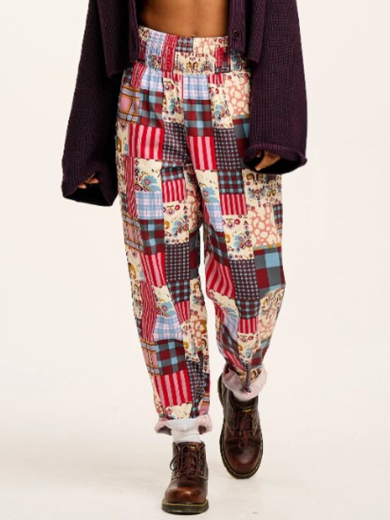 Lucy & Yak Pants - NWOT Lucy & Yak Alexa Organic Cotton Trousers Donita Patchwork Size XL
